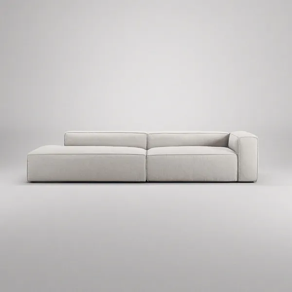 Grand 3-Seater Sofa Open End Left Moonwhite