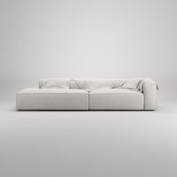 Grand 3-Seater Sofa Open End Left Moonwhite