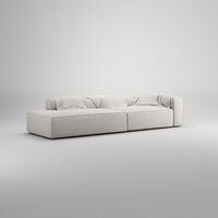 Grand 3-Seater Sofa Open End Left Moonwhite