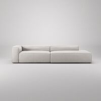 Grand 3-Seater Sofa Open End Right Moonwhite