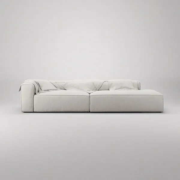 Grand 3-Seater Sofa Open End Right Moonwhite