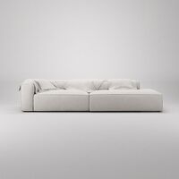 Grand 3-Seater Sofa Open End Right Moonwhite