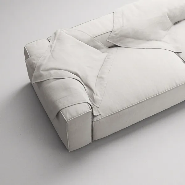 Grand 3-Seater Sofa Open End Right Moonwhite