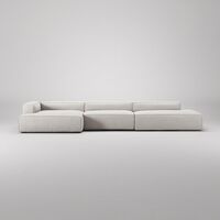Grand 5-Seater Sofa Open End Right Moonwhite