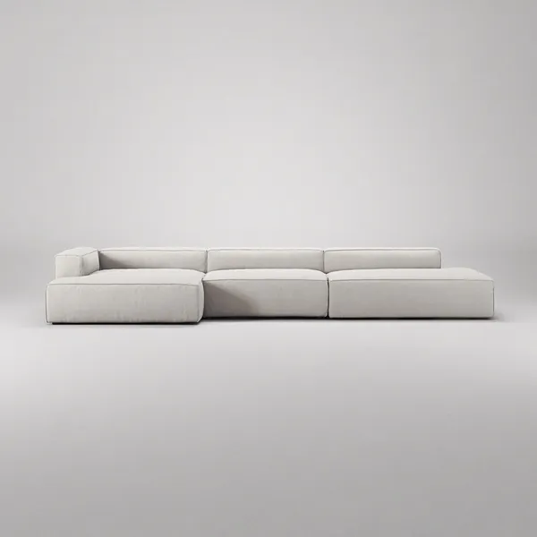 Grand 5-Seater Sofa Open End Right Moonwhite