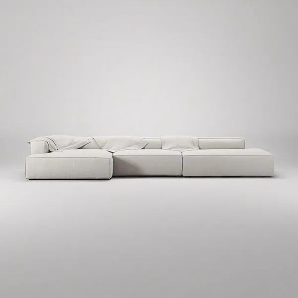 Grand 5-Seater Sofa Open End Right Moonwhite