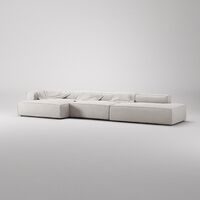 Grand 5-Seater Sofa Open End Right Moonwhite