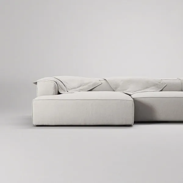 Grand 5-Seater Sofa Open End Right Moonwhite