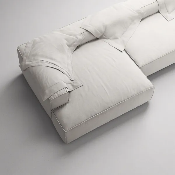 Grand 5-Seater Sofa Open End Right Moonwhite