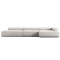 Grand 5-Seater Sofa Open End Left Moonwhite