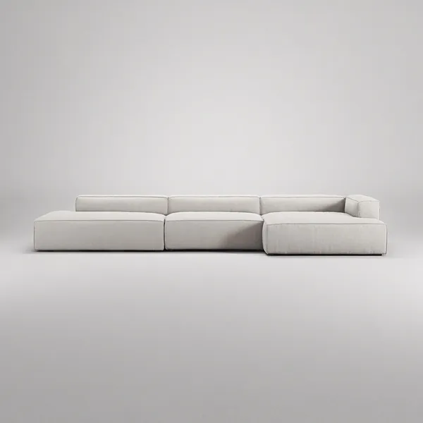 Grand 5-Seater Sofa Open End Left Moonwhite