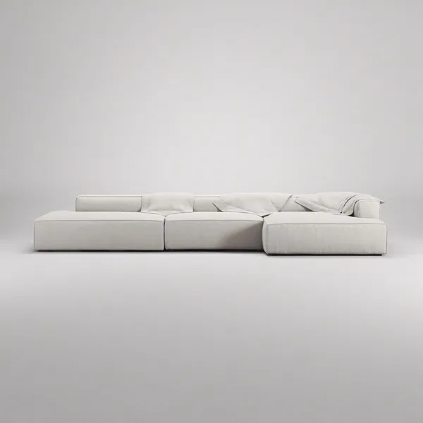 Grand 5-Seater Sofa Open End Left Moonwhite
