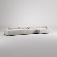 Grand 5-Seater Sofa Open End Left Moonwhite