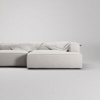 Grand 5-Seater Sofa Open End Left Moonwhite