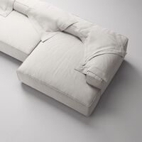 Grand 5-Seater Sofa Open End Left Moonwhite