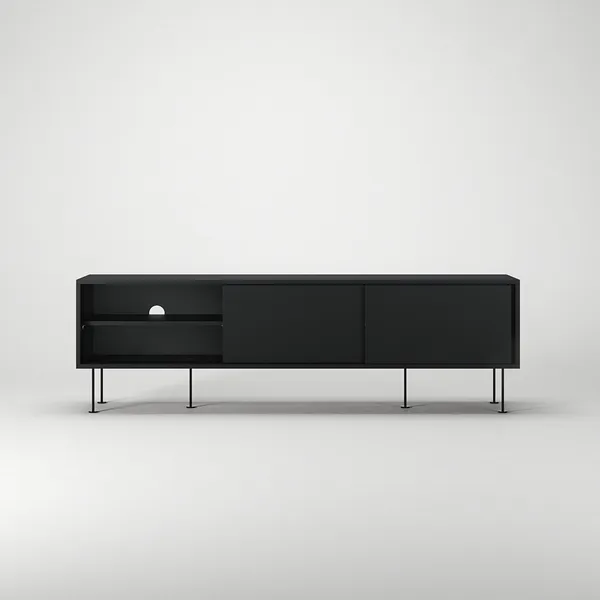 Vogue TV Bench With Legs 180 Anthracite/ Black