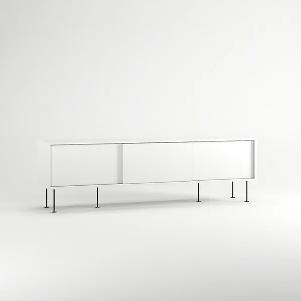 Mobile TV Vogue con Gambe 180 Bianco/ Nero