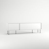Mobile TV Vogue con Gambe 180 Bianco/ Nero