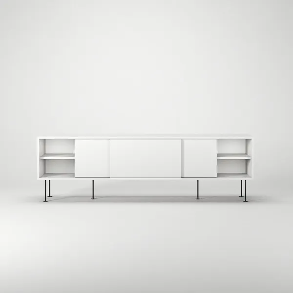 Mobile TV Vogue con Gambe 180 Bianco/ Nero