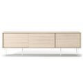 Vogue TV Bench With Legs 180 White Pigmented Oak/ White