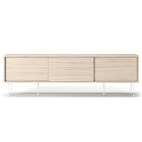 Vogue TV Bench With Legs 180 White Pigmented Oak/ White