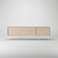 Vogue TV Bench With Legs 180 White Pigmented Oak/ White