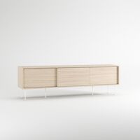 Vogue TV Bench With Legs 180 White Pigmented Oak/ White