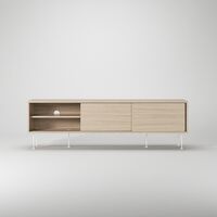 Vogue TV Bench With Legs 180 White Pigmented Oak/ White