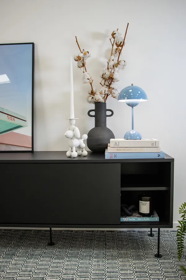 Vogue TV Bænk Med Ben 136 Antracitgrå/Sort