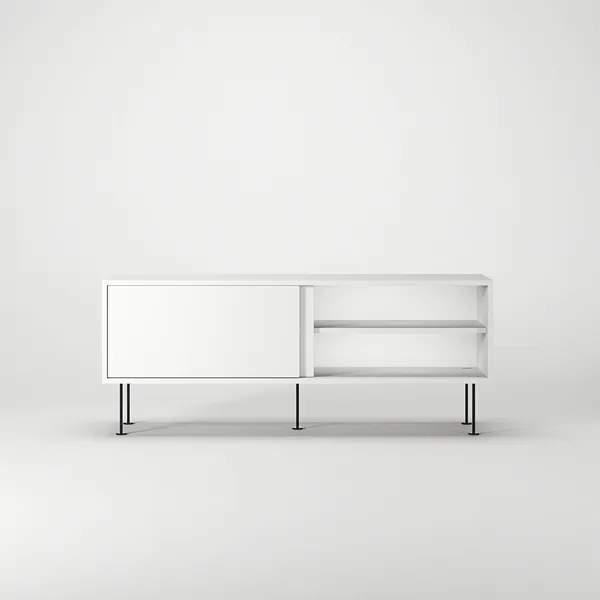 Mobile TV Vogue con Gambe 136 Bianco/ Nero