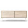 Vogue TV Bench With Legs 136 White Pigmented Oak/ White