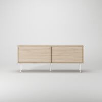 Vogue TV Bench With Legs 136 White Pigmented Oak/ White