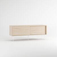 Vogue TV Bench With Legs 136 White Pigmented Oak/ White