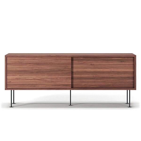 Vogue TV Bench With Legs 136 Walnut/ Black