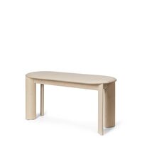 Bevel Bench White Oiled Beech