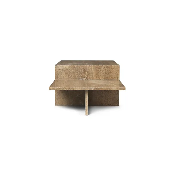 Distinct Coffee Table Dark Brown Travertine