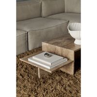 Distinct Coffee Table Dark Brown Travertine