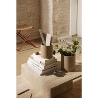 Distinct Coffee Table Dark Brown Travertine