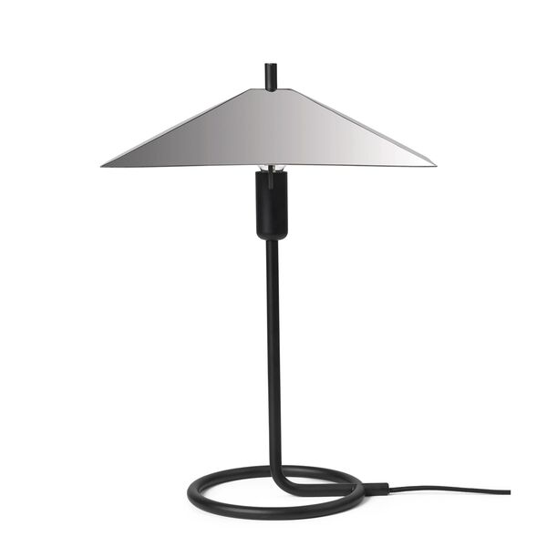 Lampa Stołowa Filo Kwadratowa Czarny/ Polerowana na Lustro