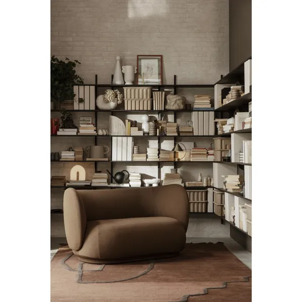 Rico Sofa 2 Seater Brushed Råhvid