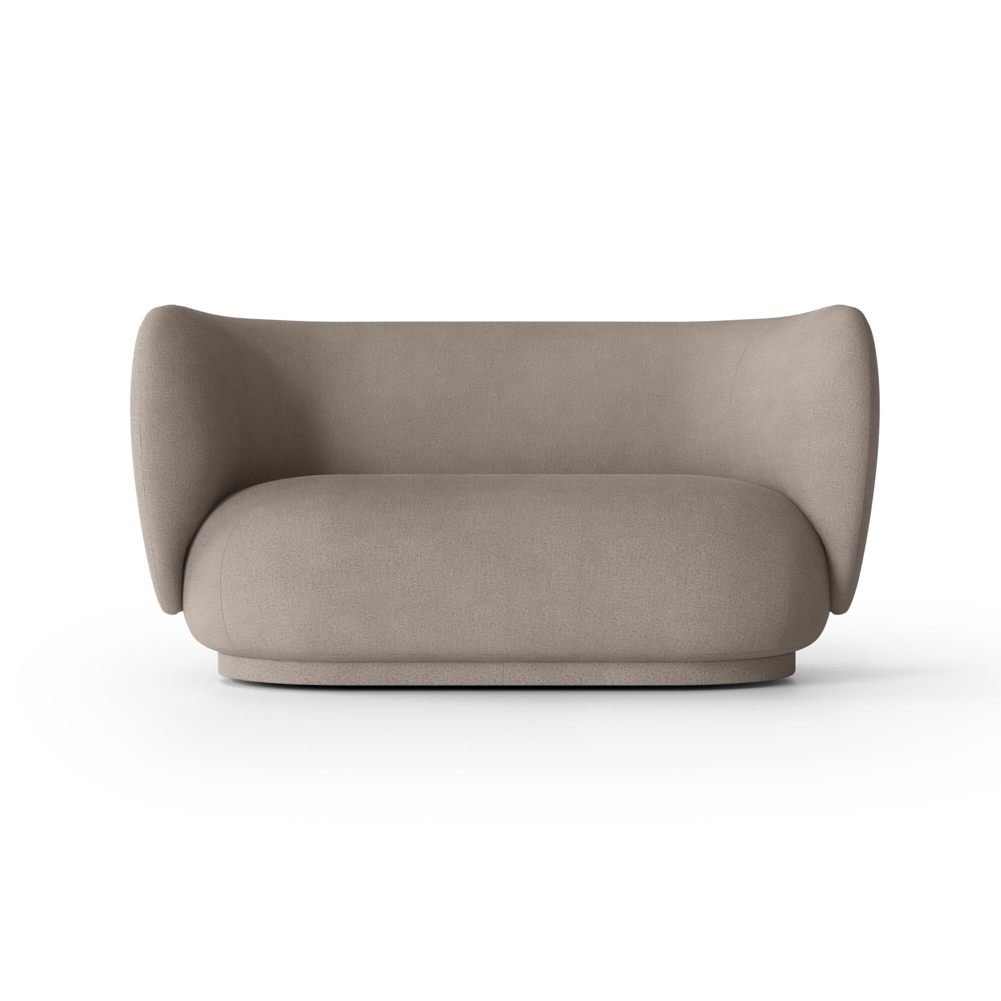 Rico Sofa 2 Seater Brushed Varm Gr