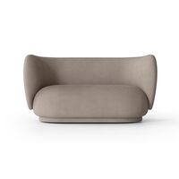 Rico Sofa 2 Seater Brushed Warm Gray