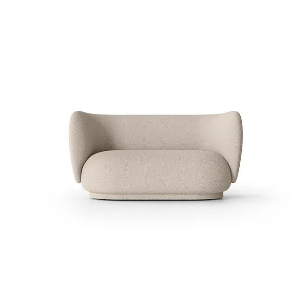 Rico Sofa 2 Seater Wool Boucle Natural