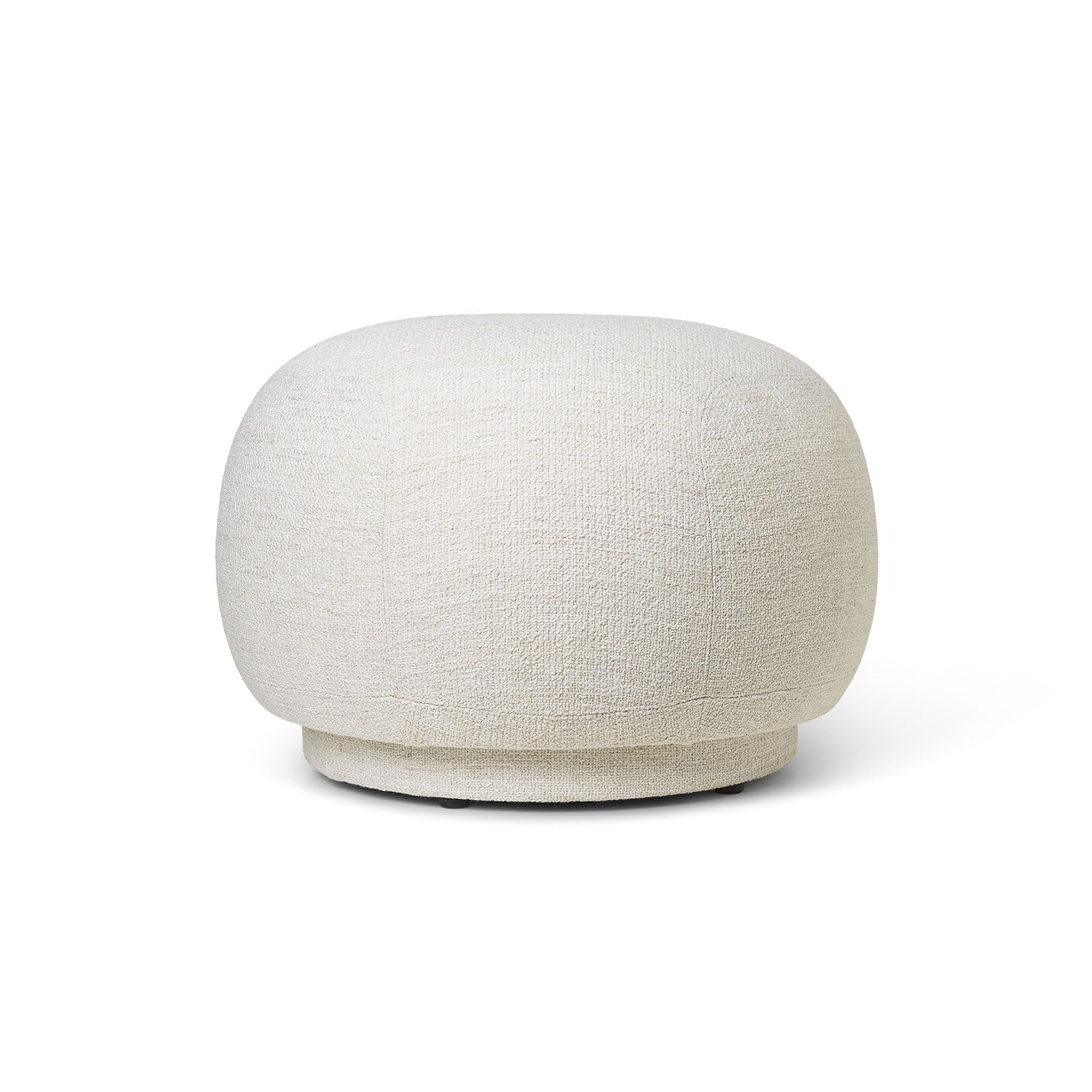 Rico Pouf Bouclé Blanc Cassé
