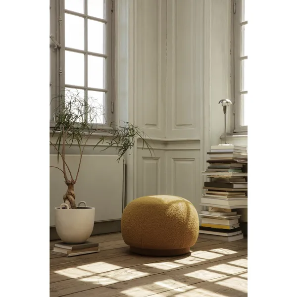 Rico Puf Wool Boucle Råhvid
