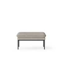 Turn Pouf Black Cotton Linen Natural