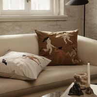 Turn 2 Seater Black Cotton Linen Natural