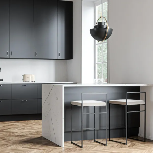 Barstol Med Rygstøtte 80 cm Sort/Beige Fløjl