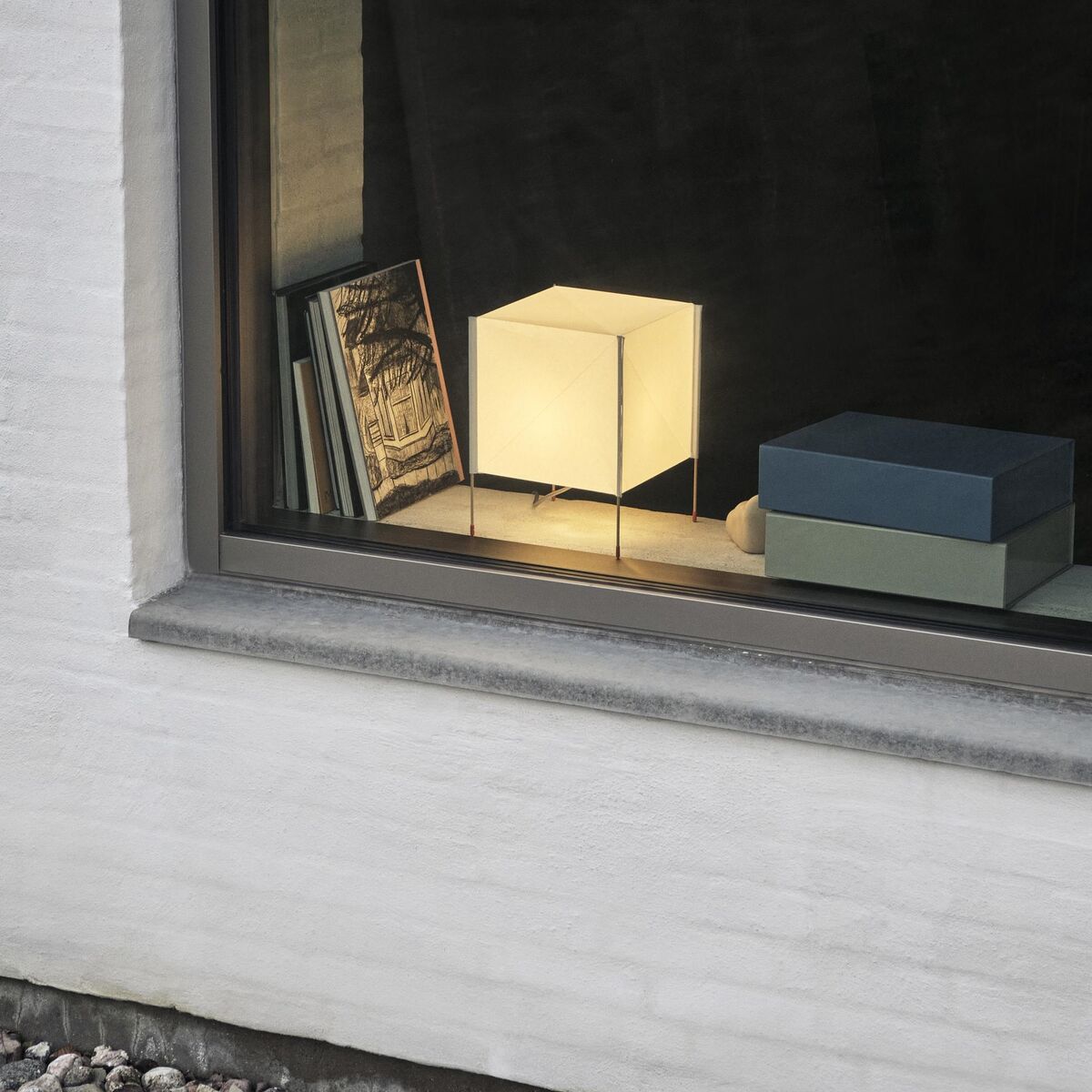Paper Cube Table Lamp White