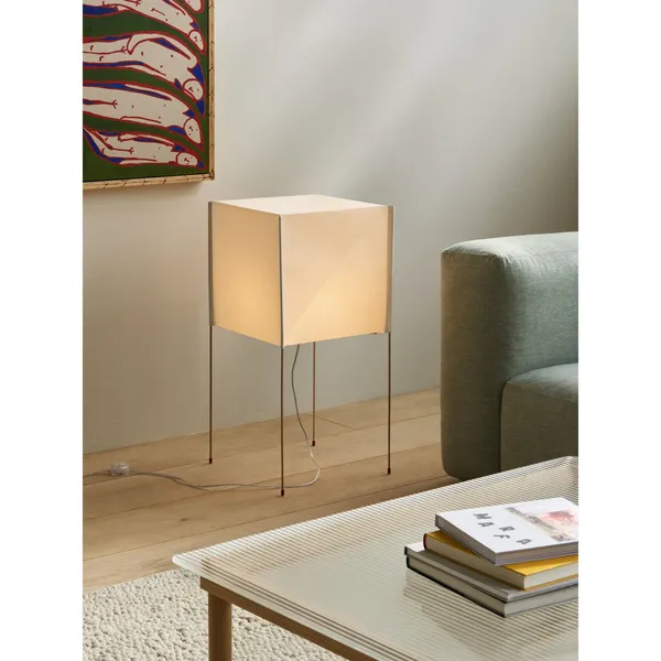 Lampada da Terra Paper Cube Bianco